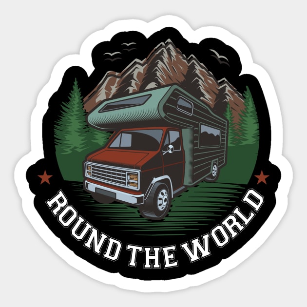 ROUND THE WORLD Sticker by Diannas